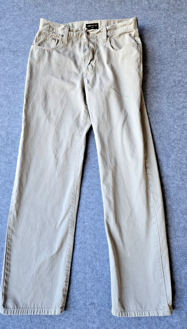 Banana Republic Men's Jeans Beige Size 35L Laredo Fit Straight Classic